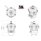 TiAL Q 50mm BOV Blow Off Ventil blau